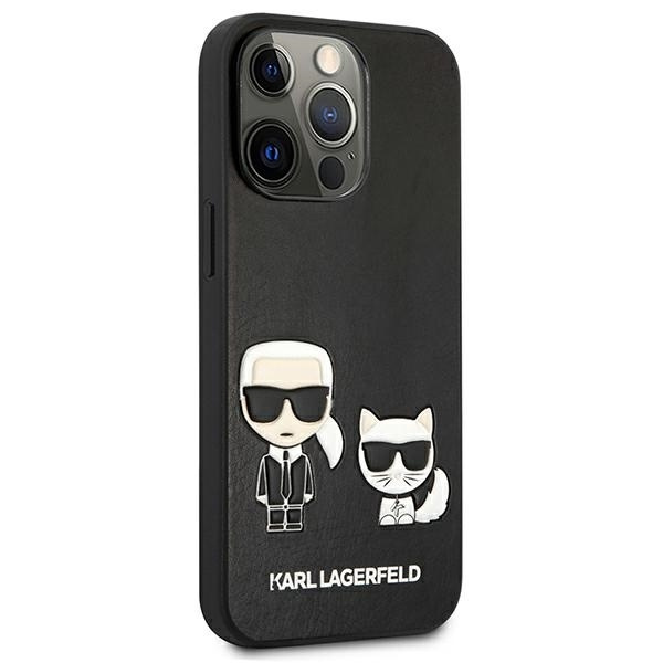 KARL LAGERFELD KLHCP13LPCUSKCBK IPHONE 13 PRO / 13 6,1" CZARNY/BLACK HARDCASE IKONIK KARL & CHOUPETTE