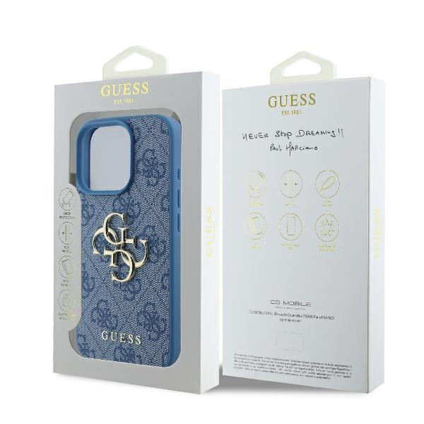 Guess GUHCP16L4GMGBL iPhone 16 Pro6.3" niebieski/blue hardcase 4G Big Logo