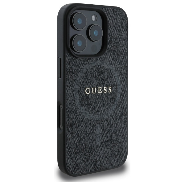 Guess GUHMP16XG4GFRK iPhone 16 Pro Max 6.9" czarny/black hardcase 4G Ring Classic Logo MagSafe