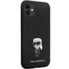 Etui Karl Lagerfeld Silicone Ikonik Metal Pin na iPhone 11 / Xr - czarne