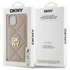 DKNY DKHCP14SPQDSLE iPhone 14 6.1"       beżowy/beige Quilted Stack Logo