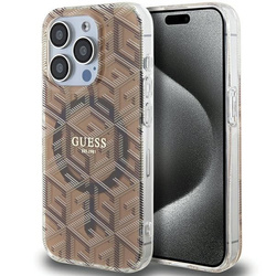 GUESS GUHMP15XHGCUSTGW IPHONE 15 PRO MAX 6.7 "BROWN/BROWN HARDCASE IML GCUBE MAGSAFE