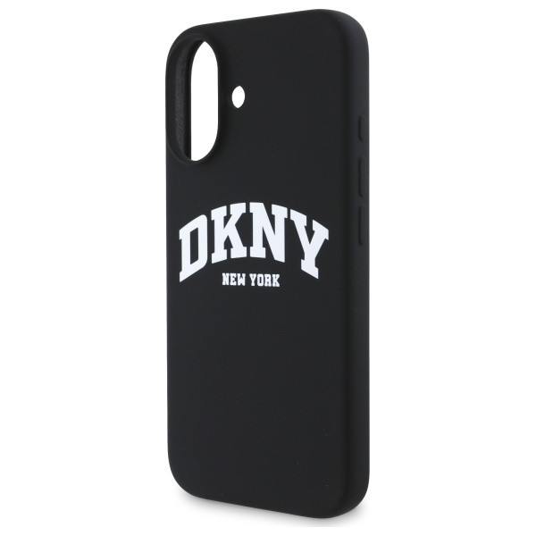 DKNY DKHMP16SSNYACH iPhone 16 6.1"       czarny/black hardcase Silicone White Printed Logo MagSafe