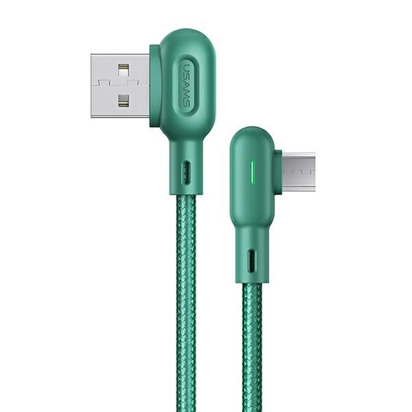 USAMS KABEL KĄTOWY U57 MICROUSB 1,2M 2A ZIELONY/GREEN SJ458USB02 (US-SJ458)