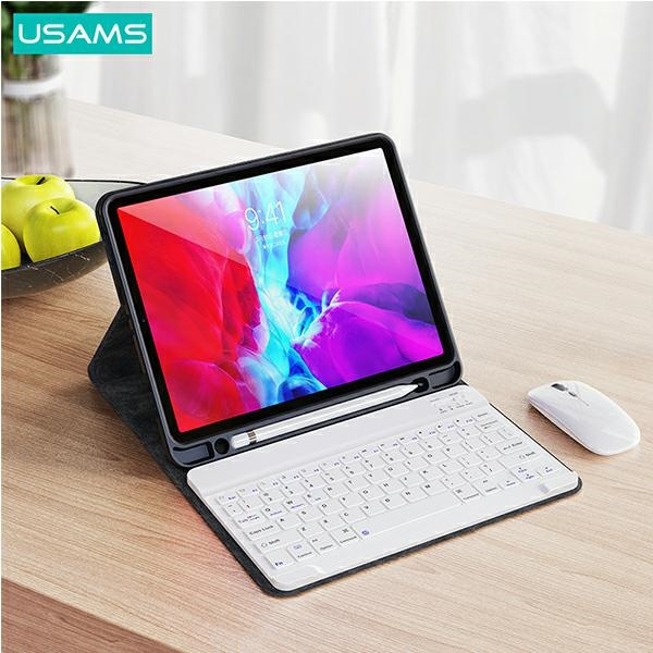 USAMS Etui Winro z klawiaturą iPad Air10.9" zielone etui-biała klawiatura/green cover-white keyboard IP109YRU02 (US-BH655)