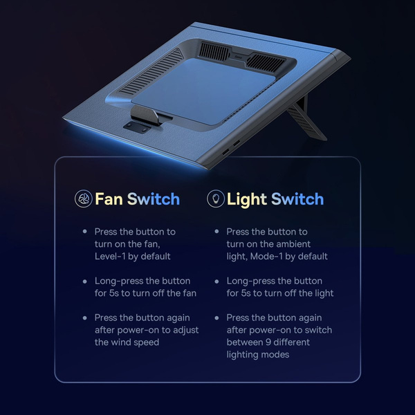 Baseus podstawka chłodząca do laptopa pod USB do 21" szary (LUWK000013)