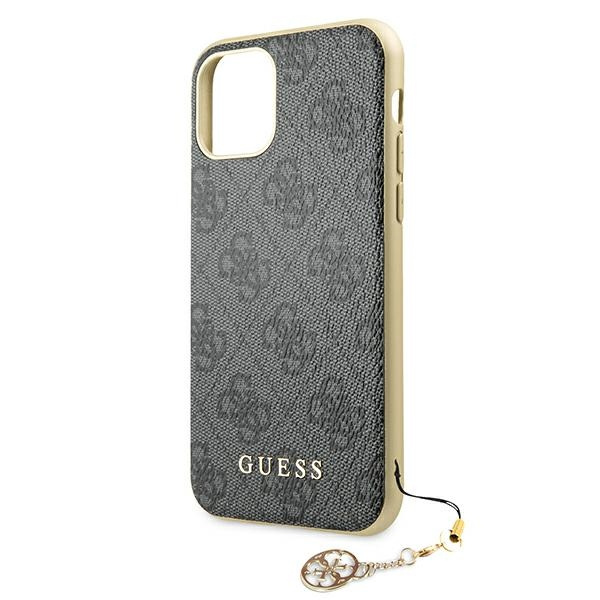 Guess GUHCN61GF4GGR iPhone 11 6,1" / Xrgrey/szary hard case 4G Charms Collection