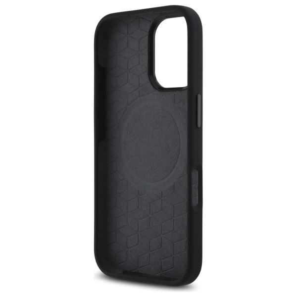 BMW BMHMP16S23SROK iPhone 16 6.1"         czarny/black hardcase M Silicone Printed Ring MagSafe