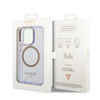Guess GUHMP14XHTCMU iPhone 14 Pro Max 6,7" purpurowy/purple hard case Gold Outline Translucent MagSafe