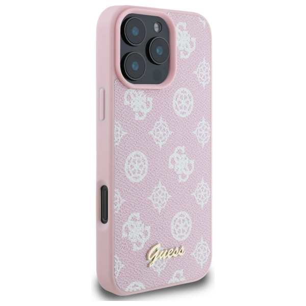 Guess GUHMP16XPGPYSP iPhone 16 Pro Max 6.9" różowy/pink hardcase Peony Script MagSafe