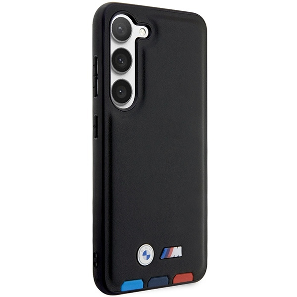 Etui BMW Leather Stamp Tricolor na Samsung Galaxy S23+ - czarne