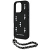 Etui Karl Lagerfeld Saffiano Crystals    w/Chain do iPhone 16 Pro Max czarny