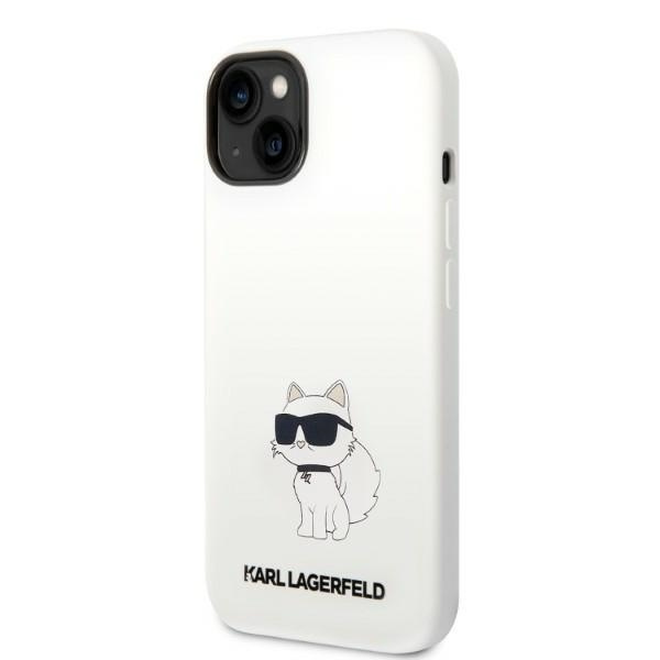 Etui Karl Lagerfeld Silicone Choupette MagSafe na iPhone 14 Plus - białe