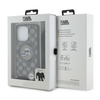 KARL LAGERFELD KLHMP15LHCKCKLCK IPHONE 15 PRO 6.1" BLACK/BLACK HARDCASE IML CROSSBODY MONOGRAM KARL & CHOUPETTE HEAD MAGSAFE