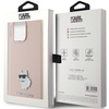 KARL LAGERFELD KLHCP15XSMHCNPP IPHONE 15 PRO MAX 6.7 "PINK/PINK SILICONE CHAPETTE METAL PIN