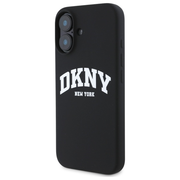 DKNY DKHMP16SSNYACH iPhone 16 6.1"       czarny/black hardcase Silicone White Printed Logo MagSafe