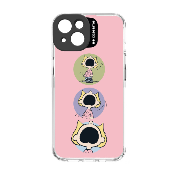 CASE ME by SBS PEANUTS CASE IPHONE 14 WITH CAMERA LENS PROTECTION pink backcover