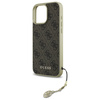 Guess GUHCP16LGF4GBR iPhone 16 Pro 6.3"  brązowy/brown hardcase 4G Charms Collection