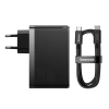 Baseus GaN5 Pro fast charger 2xUSB-C + USB 140W EU black (CCGP100201)