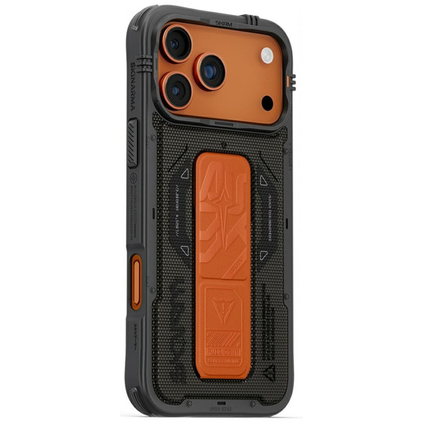 Etui Skinarma Phantom do iPhone 17 Pro   Max Magnetic Charging + Grip Stand oliwkowy