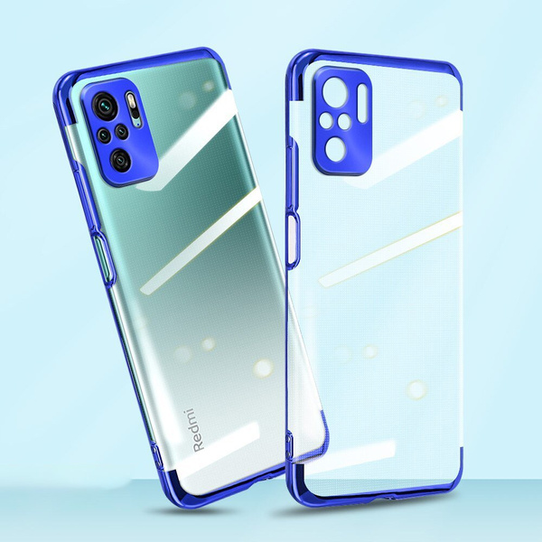 Clear Color case żelowy pokrowiec etui z metaliczną ramką Xiaomi Redmi Note 10 5G / Poco M3 Pro czerwony