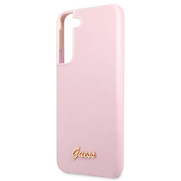 Guess GUHCS22MLSLMGLA S22+ S906lawenda/lavender hardcase Silicone Script Metal Logo