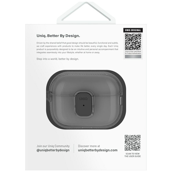 Etui UNIQ Glase Pro do AirPods Pro 2     Lock Case przezroczysty