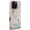 Etui Guess Grained Roses Big 4G logo do  iPhone 16 Pro Max różowy