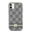 DKNY DKHMN61HCPTSE iPhone 11 / Xr6.1" beżowy/beige hardcase IML Checkered Mono Pattern & Printed Stripes MagSafe