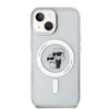 Etui Karl Lagerfeld Karl&Choupette Glitter MagSafe na iPhone 15 Plus - przezroczyste