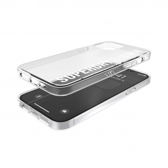 SUPERDRY SNAP CASE CLEAR IPHONE 12 PRO MAX TRANSPARENT / WHITE