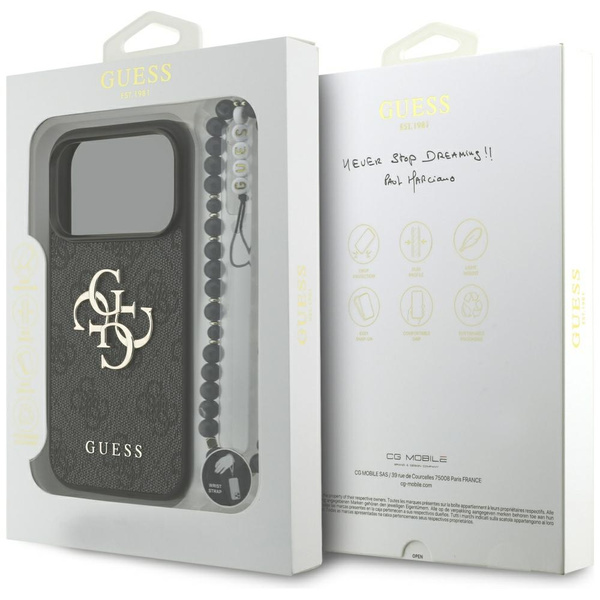 Etui Guess 4G Strap 4G Classic Logo do   iPhone 17 Pro czarny