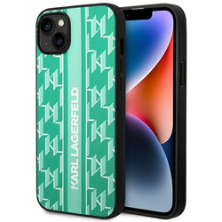 Etui Karl Lagerfeld Monogram Stripe na iPhone 14 - zielone