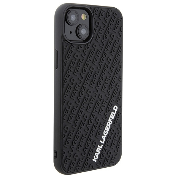 Etui Karl Lagerfeld 3D Rubber Multi Logo na iPhone 15 Plus - czarne