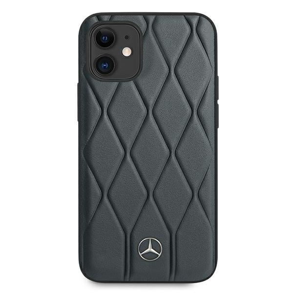 Etui Mercedes Wave Line na iPhone 12 mini - niebieskie