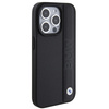 BMW Leather Textured & Stripe case for iPhone 15 Pro - black
