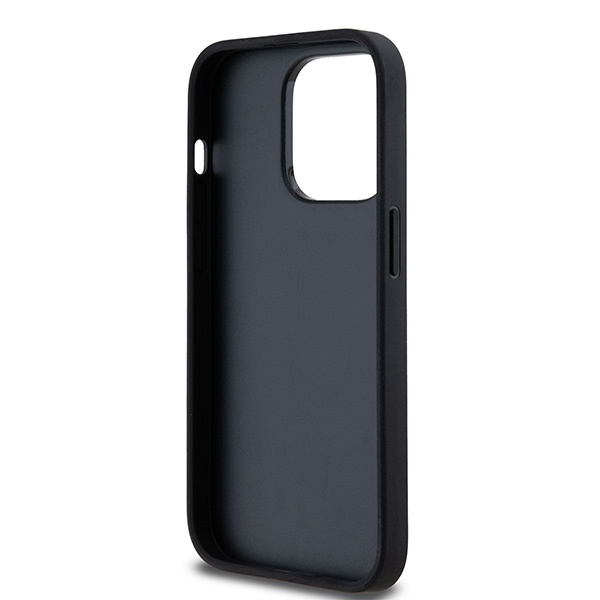 DKNY DKHCP14LPCPTSSK iPhone 14 Pro6.1" czarny/black hardcase Leather Checkered Mono Pattern & Printed Stripes