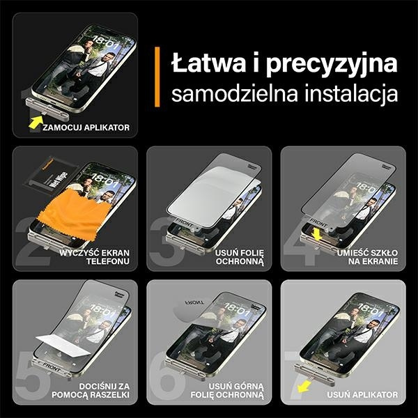 PanzerGlass Matrix D3O UWF iPhone 15 Plus 6.7" Ultra-Wide-Fit rPET Screen Protection Easy Aligner Included 2819 hybryda