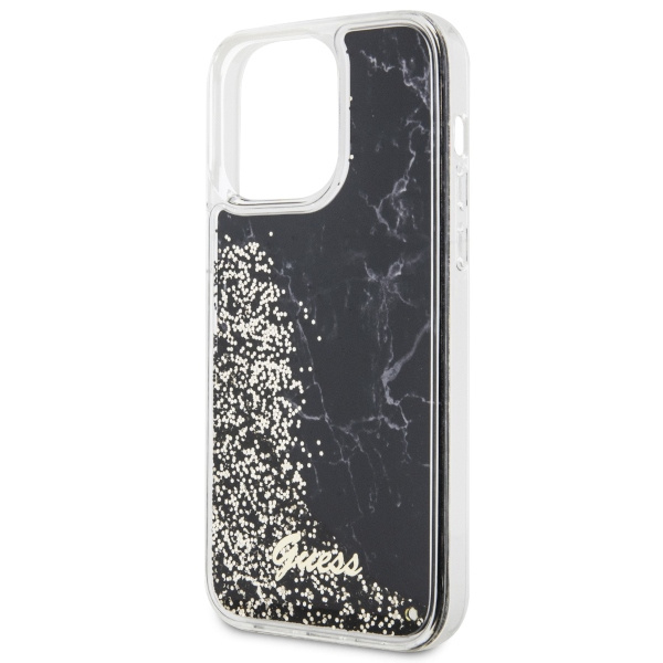 Guess GUHCP14XLCSGSGK iPhone 14 Pro Max6.7" czarny/black hardcase Liquid Glitter Marble