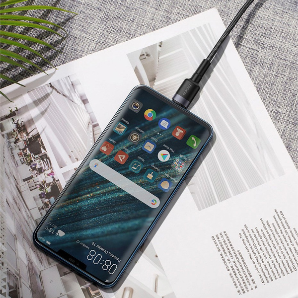Baseus Cafule cable USB Type C SuperCharge 40W Quick Charge 3.0 QC 3.0 1m gray-black (CATKLF-PG1)