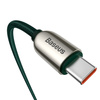 BASEUS USB TYPE C - USB TYPE C CABLE 100W (20V / 5A) POWER DELIVERY WITH DISPLAY SCREEN POWER METER 2M GREEN (CATSK-C06)