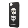 Karl Lagerfeld KLHCI8SAKICKCBK iPhone 7/8 / SE 2020 / SE 2022 black/black hardcase Saffiano Karl&amp;Choupette Head