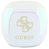 Guess słuchawki Bluetooth GUTWSJ144ESH   TWS + stacja dokująca biały/white Iridescent 4G Printed Logo