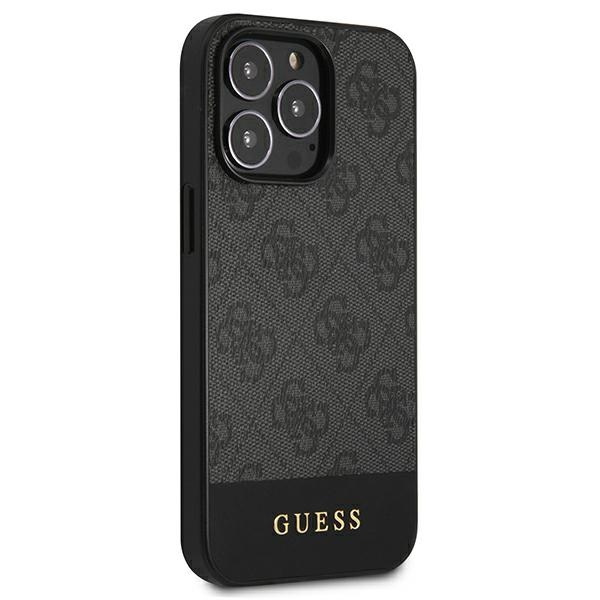 Guess GUHCP13LG4GLGR iPhone 13 Pro / 136,1" szary/grey hardcase 4G Stripe Collection