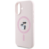 Karl Lagerfeld KLHMP16MSCMKCRHP iPhone 16 Plus różowy/pink HC MagSafe Silicone KC Heads Ring