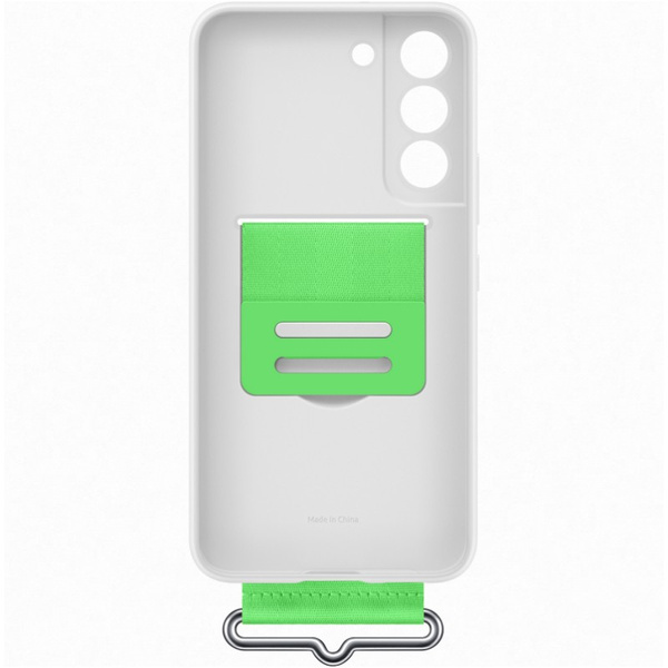 SAMSUNG GALAXY S22 SILICONE COVER WHITE WITH STRAP 