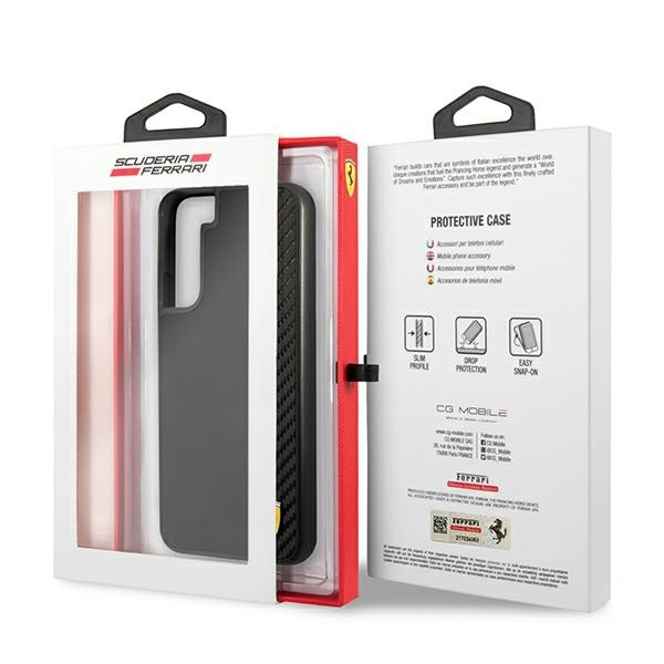 Etui Ferrari On Track Carbon Stripe na Samsung Galaxy S22+ - czarne