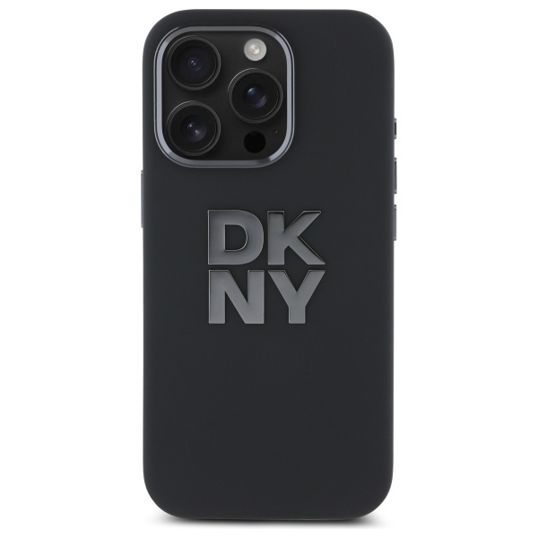 DKNY DKHCP16LSMCBSK iPhone 16 Pro 6.3"   czarny/black hardcase Liquid Silicone Metal Logo