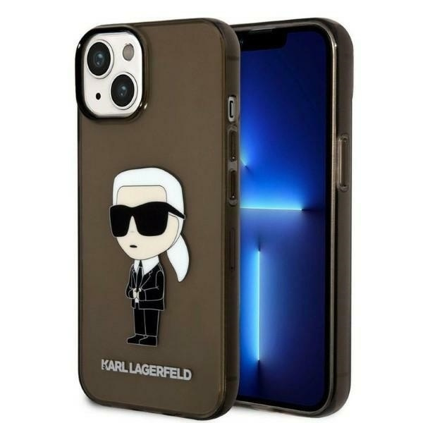 KARL LAGERFELD KLHCP14SHKNKTCK IPHONE 14/15/13 6.1 "BLACK / BLACK HARDCASE IKONIK KARL LAGERFELD