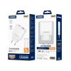 JELLICO wall charger EU57 PD 20W 1xUSB-C + 1xUSB QC3.0 + cable USB-C - USB-C White